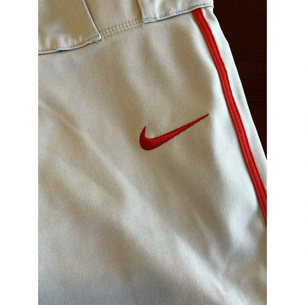 Nike Men's Baseball Pants Gray with Red‎ Stripe Size L